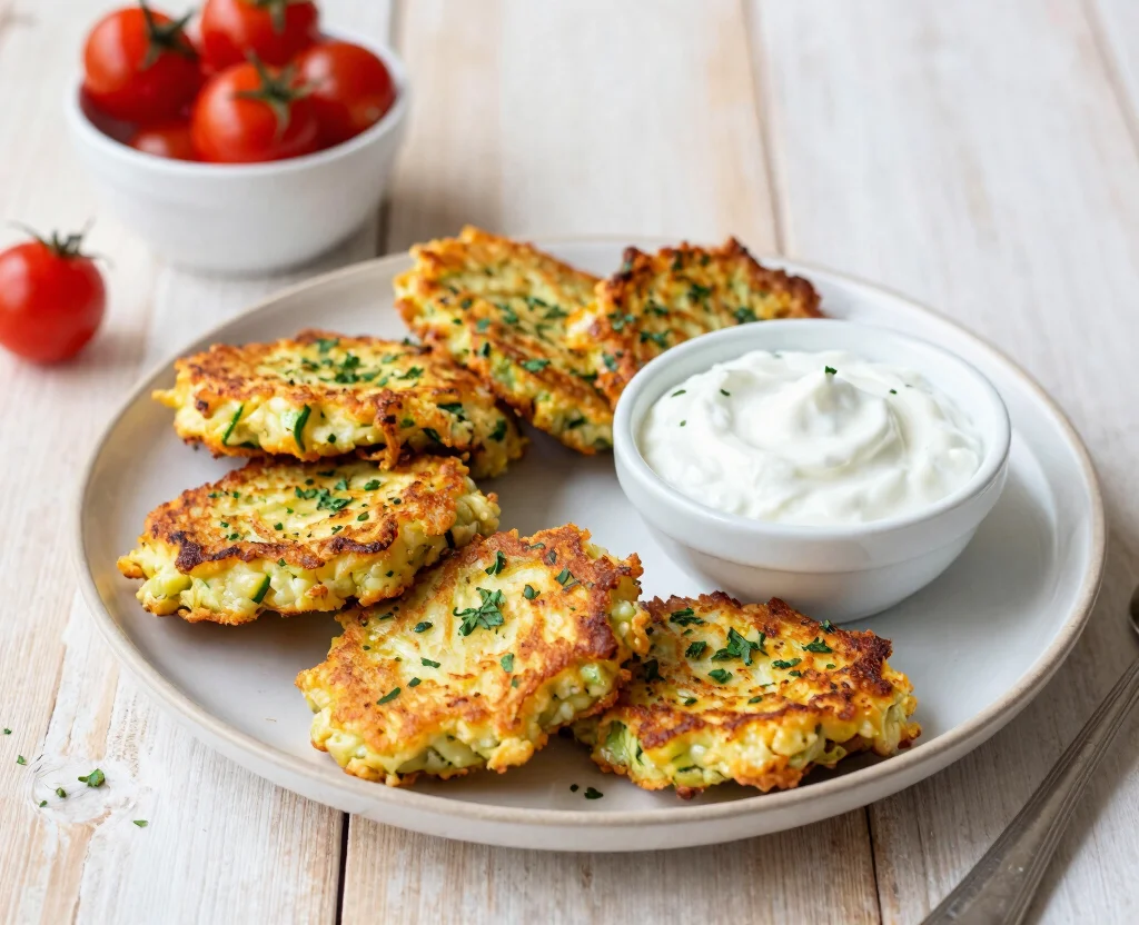 17 Vegetarian Recipes Healthy Low Carb High Protein Breakfast Ideas – Start Your Day Right - 14. Zucchini Fritters 1