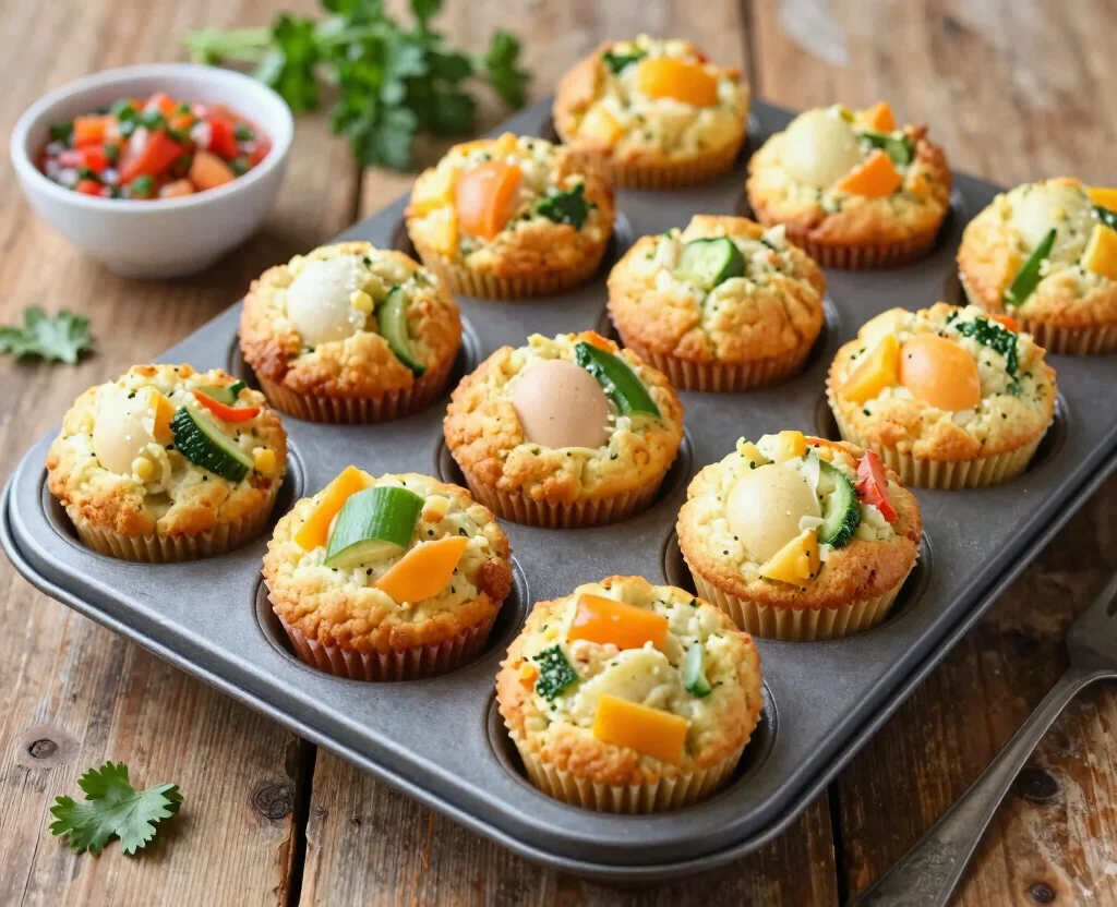 17 Vegetarian Recipes Healthy Low Carb High Protein Breakfast Ideas – Start Your Day Right - 15. Egg and Vegetable Muffins 1