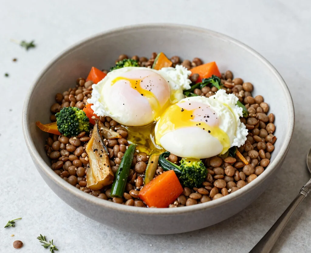 17 Vegetarian Recipes Healthy Low Carb High Protein Breakfast Ideas – Start Your Day Right - 16. Lentil Breakfast Bowl 1