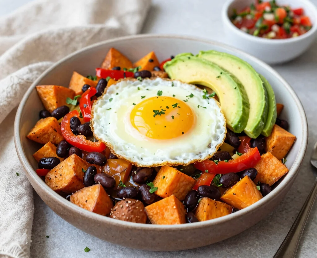 17 Vegetarian Recipes Healthy Low Carb High Protein Breakfast Ideas – Start Your Day Right - 17. Sweet Potato Hash 1