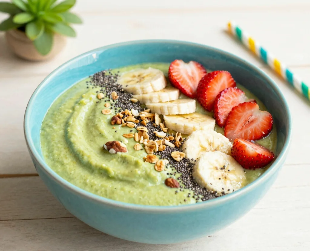 17 Vegetarian Recipes Healthy Low Carb High Protein Breakfast Ideas – Start Your Day Right - 3. Avocado Smoothie Bowl 1