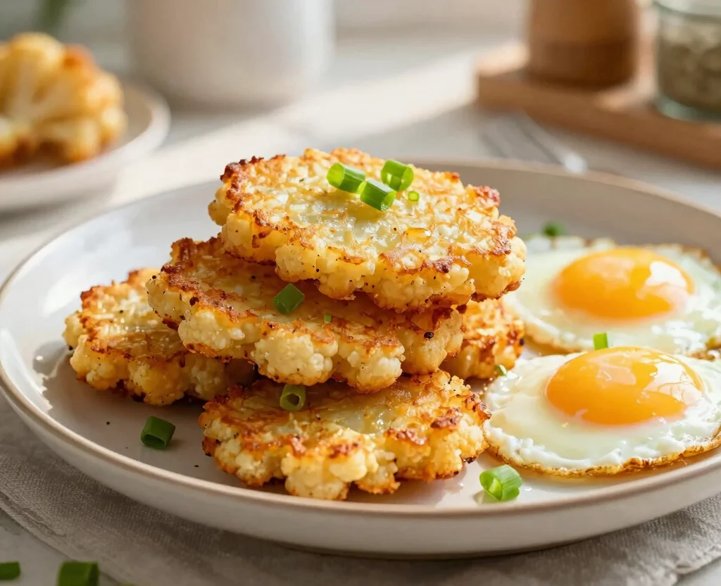 17 Vegetarian Recipes Healthy Low Carb High Protein Breakfast Ideas – Start Your Day Right - 6. Cauliflower Hash Browns 1