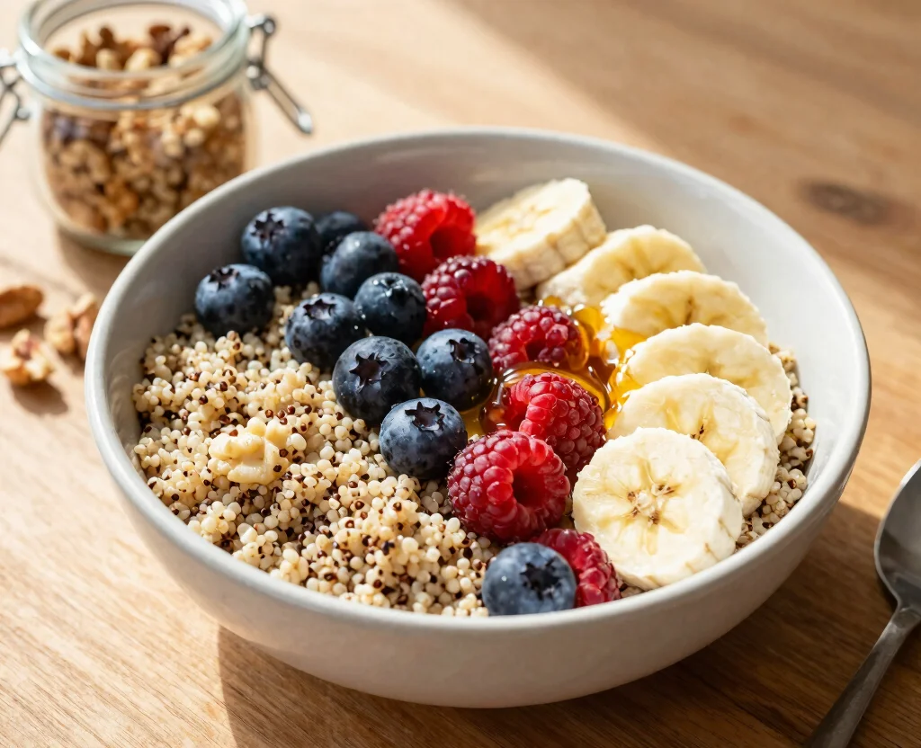 17 Vegetarian Recipes Healthy Low Carb High Protein Breakfast Ideas – Start Your Day Right - 7. Quinoa Breakfast Bowl 1