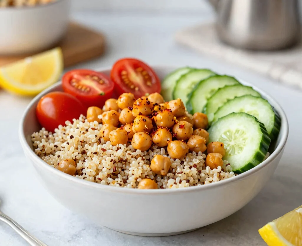 18 Cheap Vegetarian Meals – Budget-Friendly - 1. Spicy Chickpea & Quinoa Bowl 1