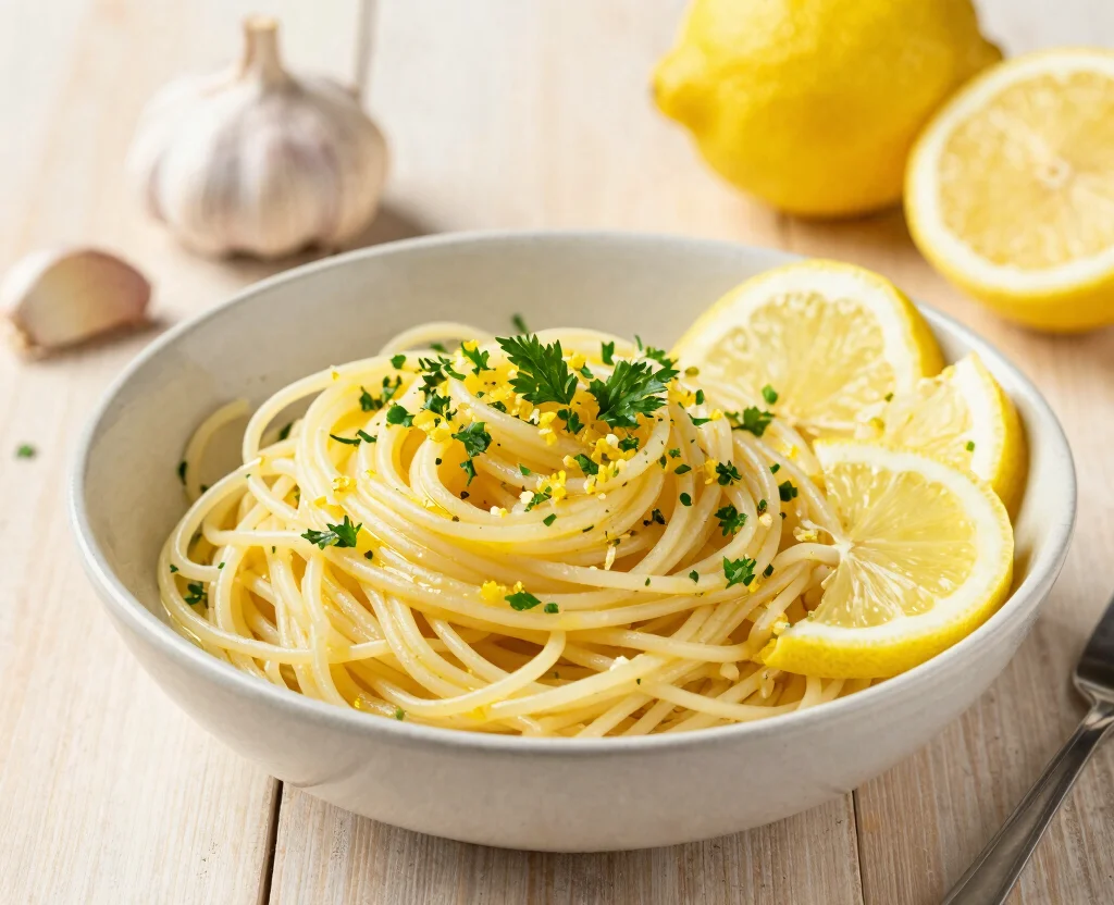 18 Easy Pasta Recipes Vegetarian – Comfort in a Bowl - 5. Lemon Garlic Pasta 1