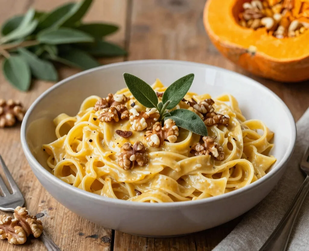 18 Easy Pasta Recipes Vegetarian – Comfort in a Bowl - 8. Butternut Squash Pasta 1