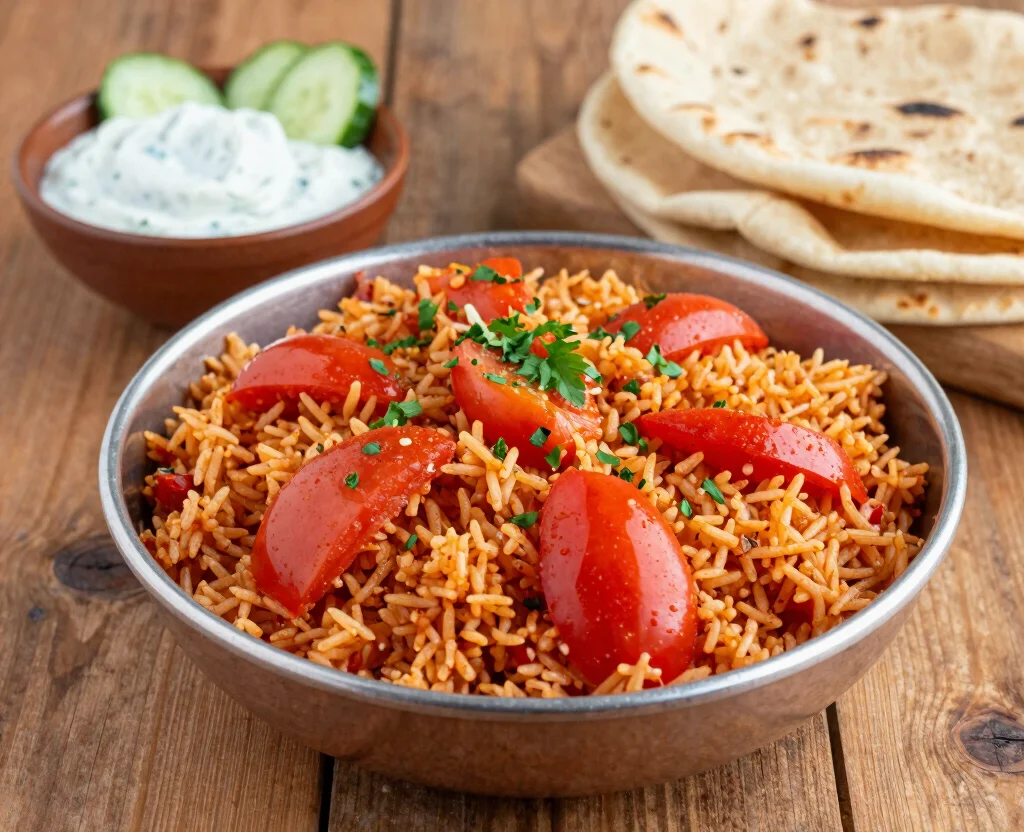 18 One Pot Indian Recipes Vegetarian – Simple & Flavorful - 16. Tomato Rice 1