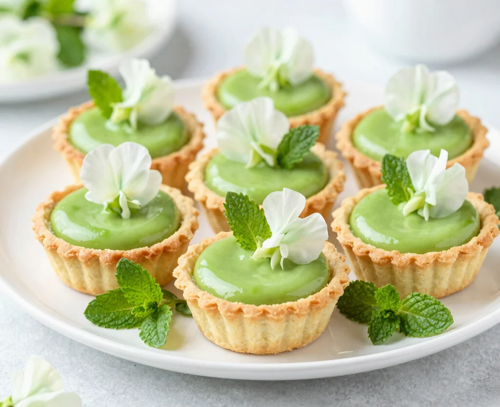 18 Puff Pastry Recipes Savory Vegetarian – Flaky & Flavorful - 18. Sweet Pea and Mint Tarts 1