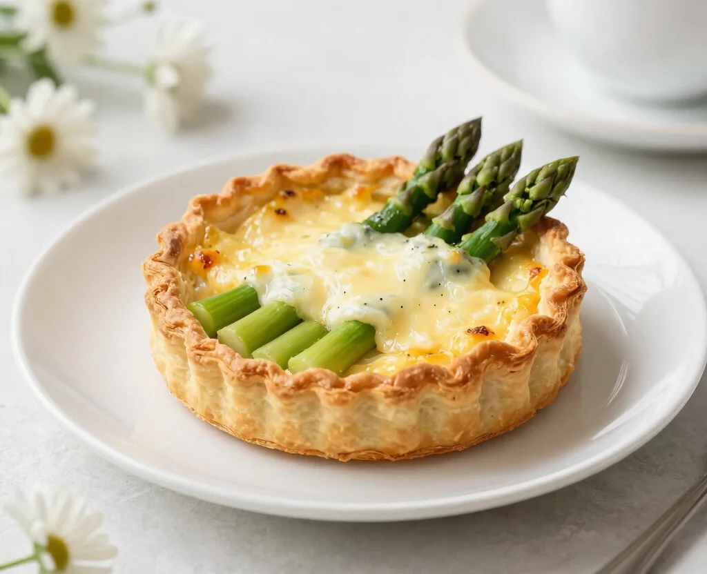 18 Puff Pastry Recipes Savory Vegetarian – Flaky & Flavorful - 9. Asparagus and Gruyère Tart 1