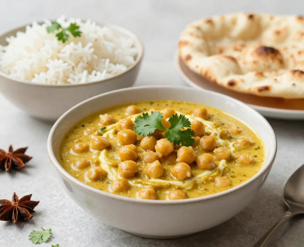 18 Quick and Easy Dinner Recipes Vegetarian Indian – Weeknight Friendly - 2. Simple Chickpea Curry 1