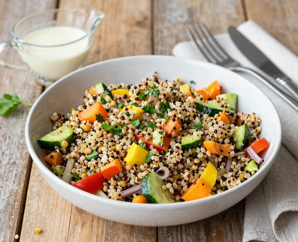 18 Quick and Easy Dinner Recipes Vegetarian Indian – Weeknight Friendly - 9. Quinoa and Vegetable Salad 1