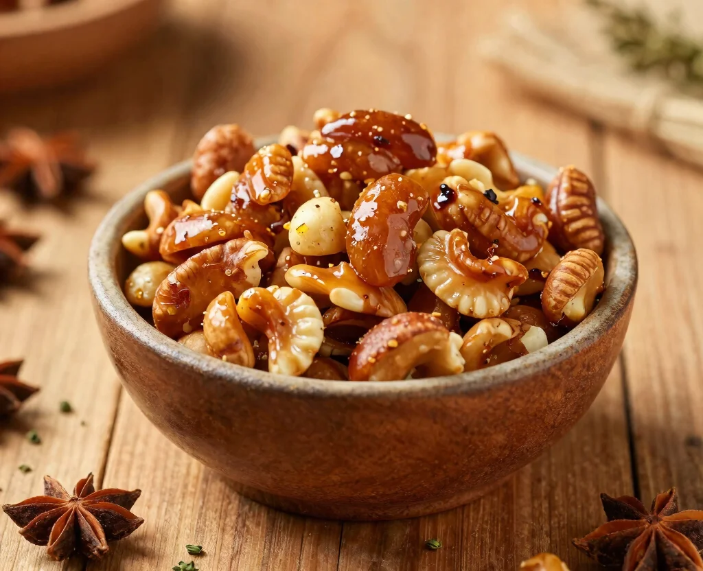 18 Vegetarian Appetizers for Party – Crowd-Pleasing - 15. Sweet and Spicy Roasted Nuts 1