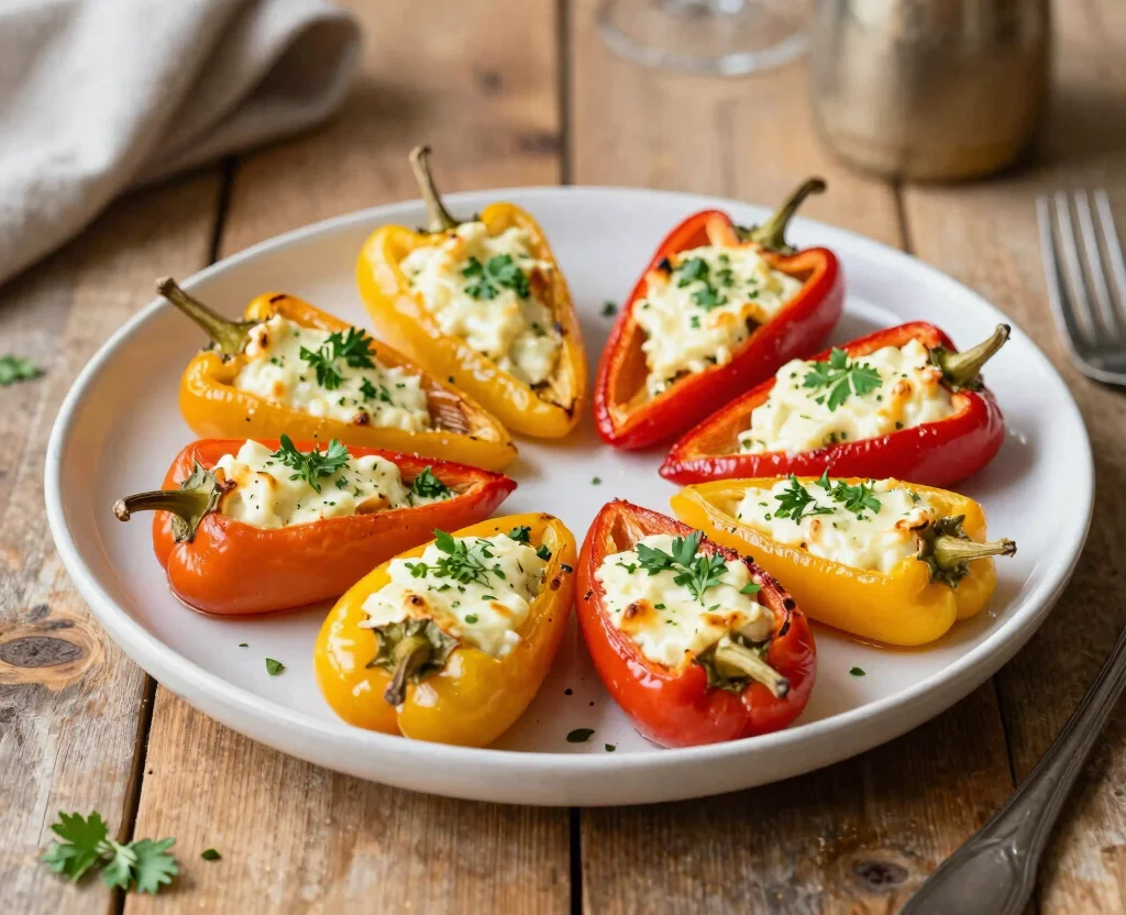 18 Vegetarian Appetizers for Party – Crowd-Pleasing - 8. Stuffed Mini Peppers 1