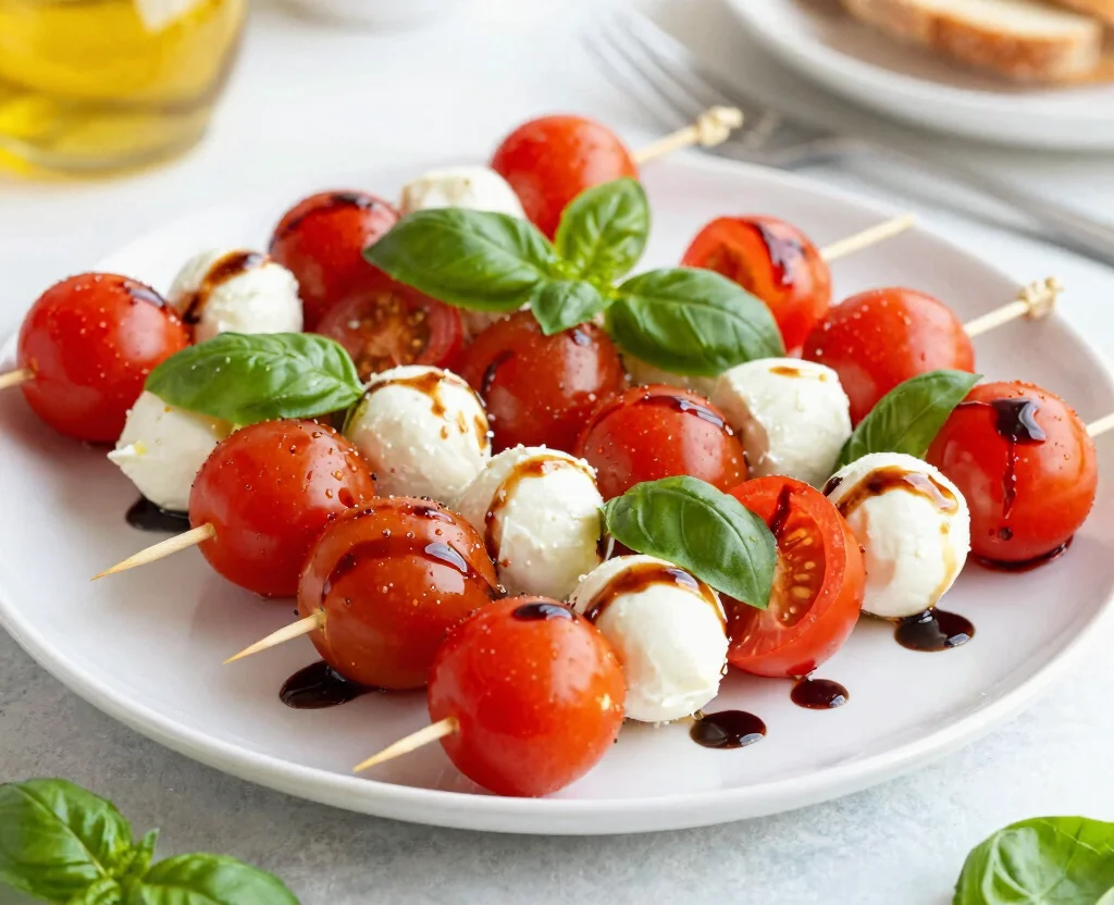 18 Vegetarian Recipes for Picky Eaters – Kid-Approved - 12. Caprese Salad Skewers 1