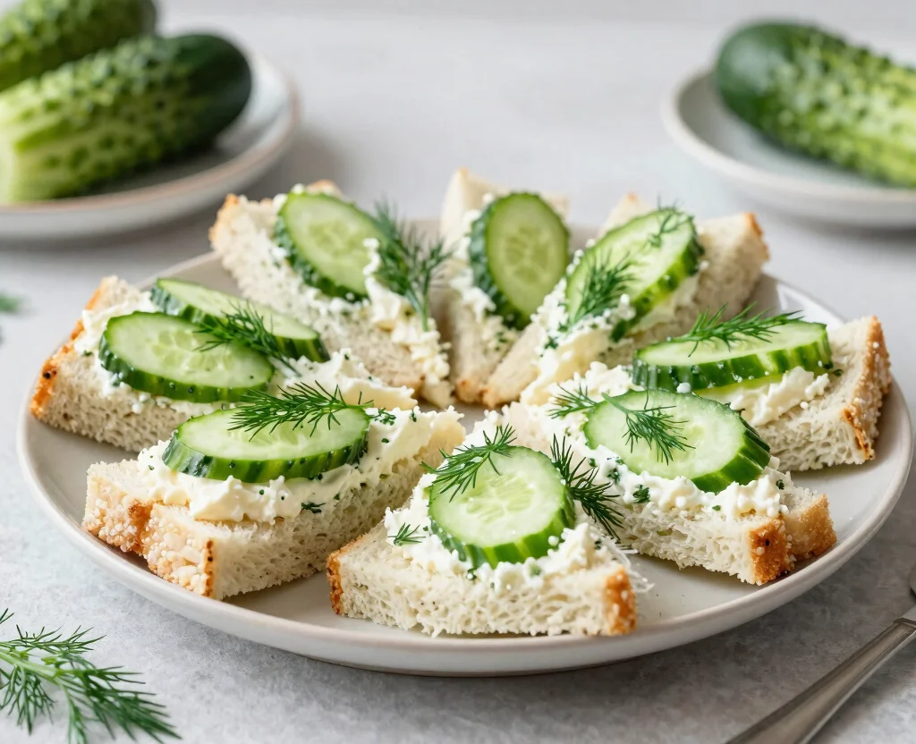 18 Vegetarian Recipes for Picky Eaters – Kid-Approved - 17. Cucumber and Cream Cheese Sandwiches 1
