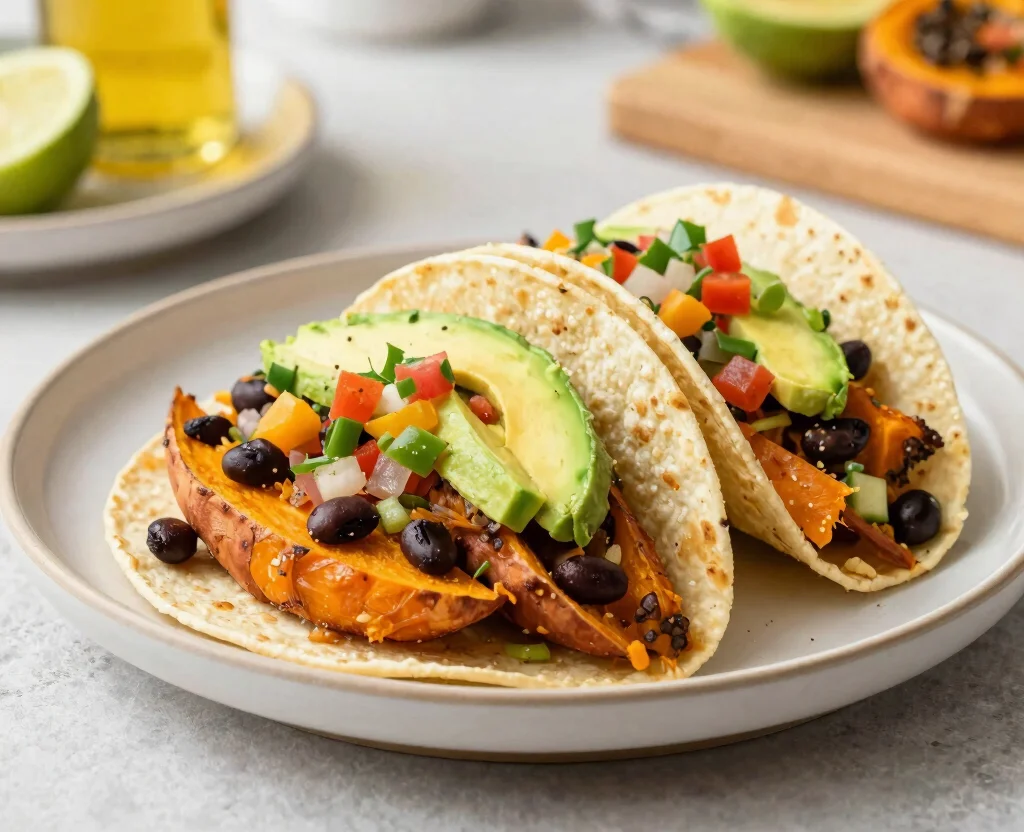 18 Vegetarian Recipes for Picky Eaters – Kid-Approved - 6. Sweet Potato and Black Bean Tacos 1