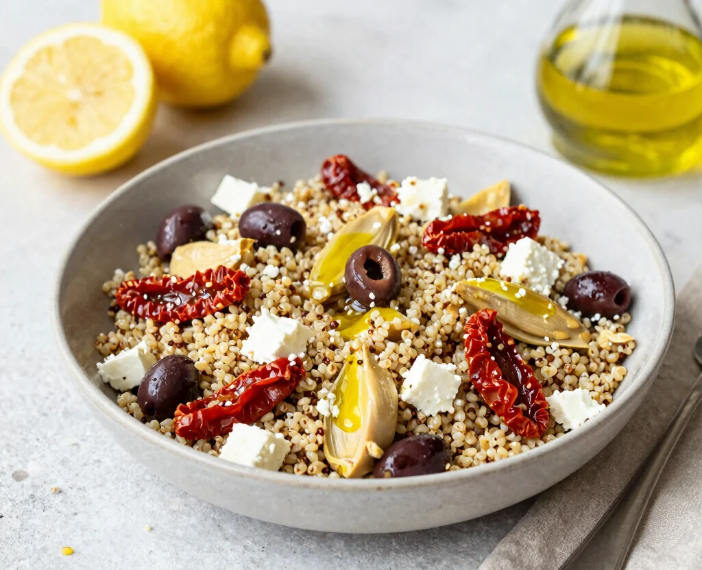 18 Vegetarian Salad Recipes High Protein – Energizing & Fresh - 5. Mediterranean Quinoa Salad 1