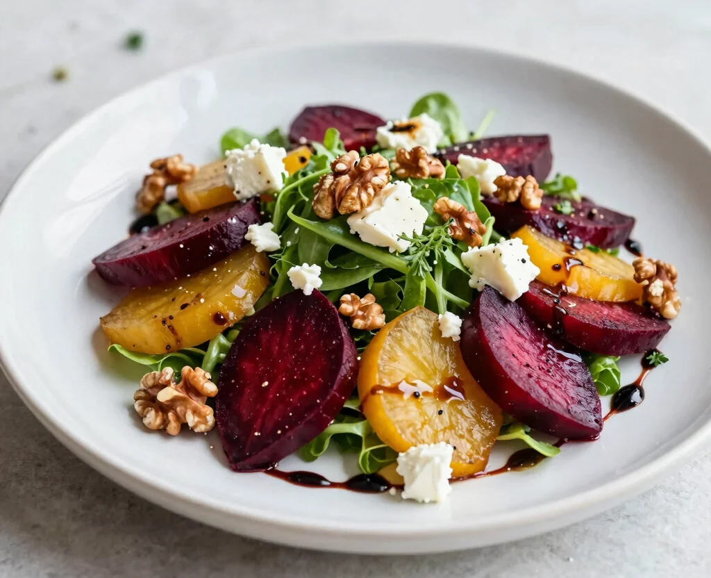 18 Vegetarian Salad Recipes High Protein – Energizing & Fresh - 8. Roasted Beet and Goat Cheese Salad 1