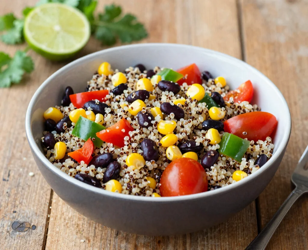 18 Whole Food Vegetarian Recipes – Natural & Nourishing - 1. Quinoa & Black Bean Salad 1