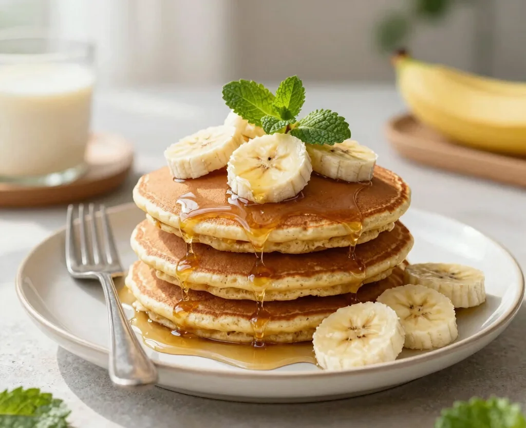18 Whole Food Vegetarian Recipes – Natural & Nourishing - 10. Banana Oatmeal Pancakes 1