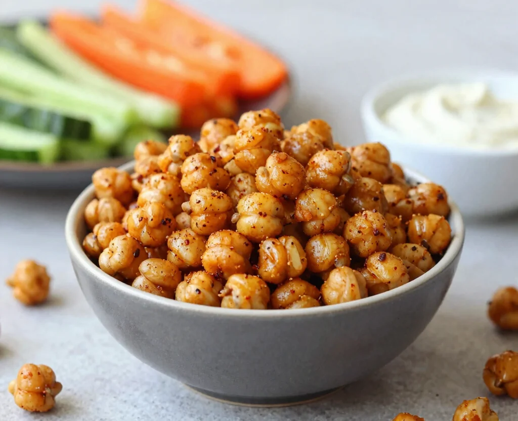 18 Whole Food Vegetarian Recipes – Natural & Nourishing - 11. Spicy Roasted Chickpeas 1