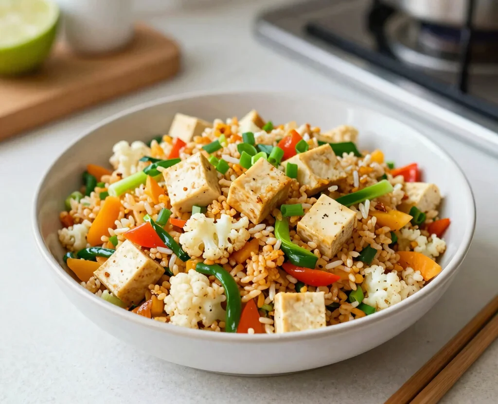 18 Whole Food Vegetarian Recipes – Natural & Nourishing - 12. Cauliflower Fried Rice 1