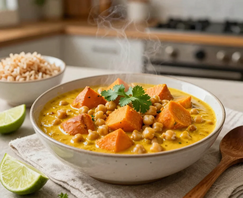 18 Whole Food Vegetarian Recipes – Natural & Nourishing - 2. Sweet Potato & Chickpea Curry 1
