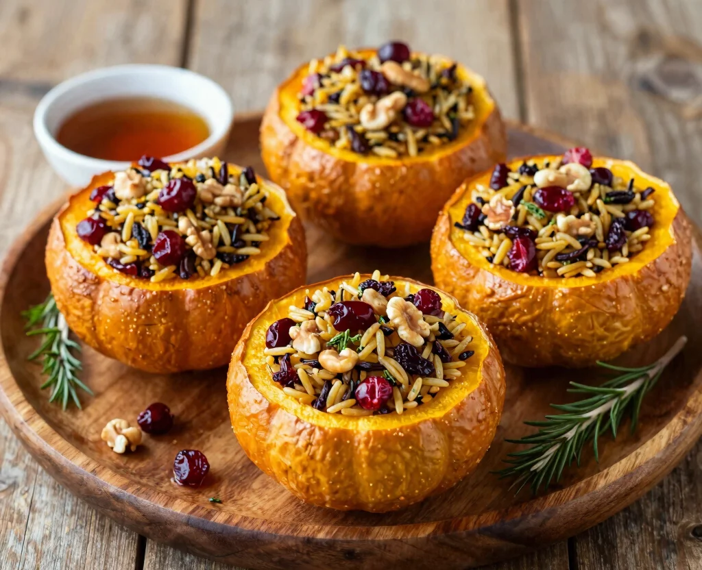 18 Whole Food Vegetarian Recipes – Natural & Nourishing - 9. Stuffed Acorn Squash 1