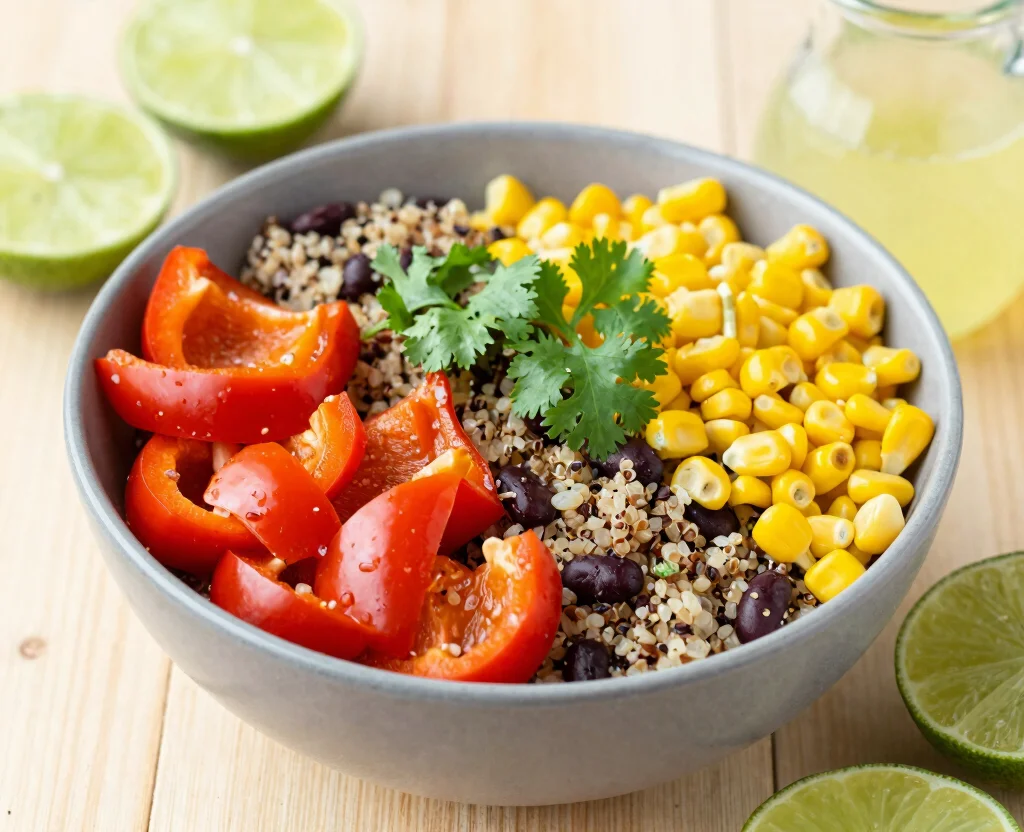 19 Clean Eating Recipes Vegetarian – Wholesome & Fresh - 1. Quinoa and Black Bean Bowl 1