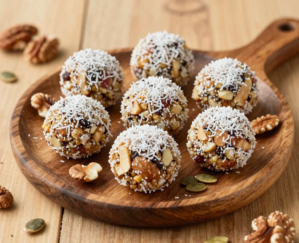 19 Clean Eating Recipes Vegetarian – Wholesome & Fresh - 16. Fruit and Nut Energy Bites 1