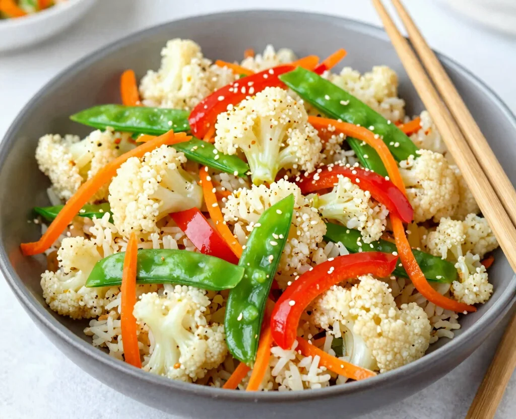 19 Clean Eating Recipes Vegetarian – Wholesome & Fresh - 9. Cauliflower Rice Stir-Fry 1