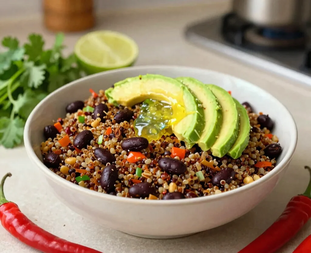 19 High Protein Vegetarian Recipes Meal Prep – Weekly Ideas - 11. Spicy Quinoa & Black Bean Bowls 1