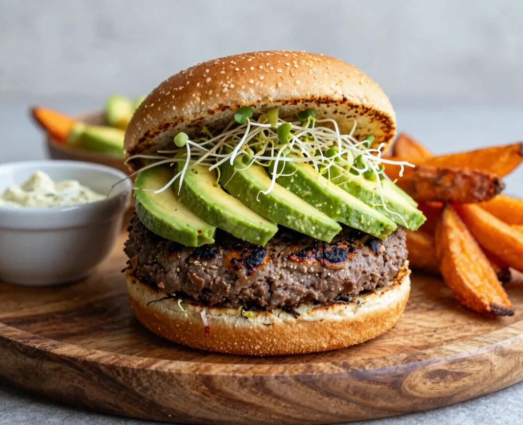 19 High Protein Vegetarian Recipes Meal Prep – Weekly Ideas - 8. Protein-Packed Veggie Burger 1