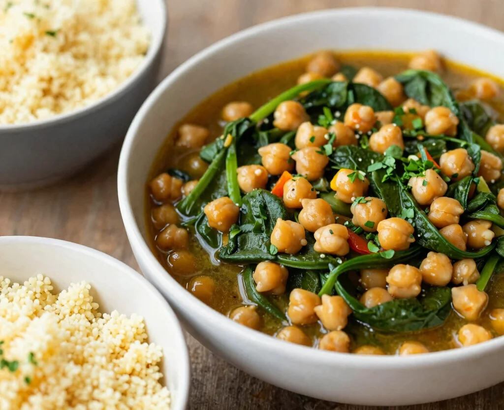 19 Middle Eastern Vegetarian Recipes – Exotic & Delicious - 14. Chickpea and Spinach Stew – A Hearty Meal 1