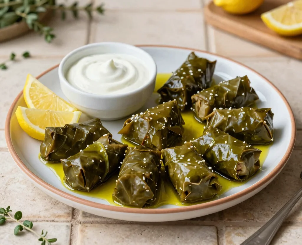 19 Middle Eastern Vegetarian Recipes – Exotic & Delicious - 3. Stuffed Grape Leaves – Dolmas 1