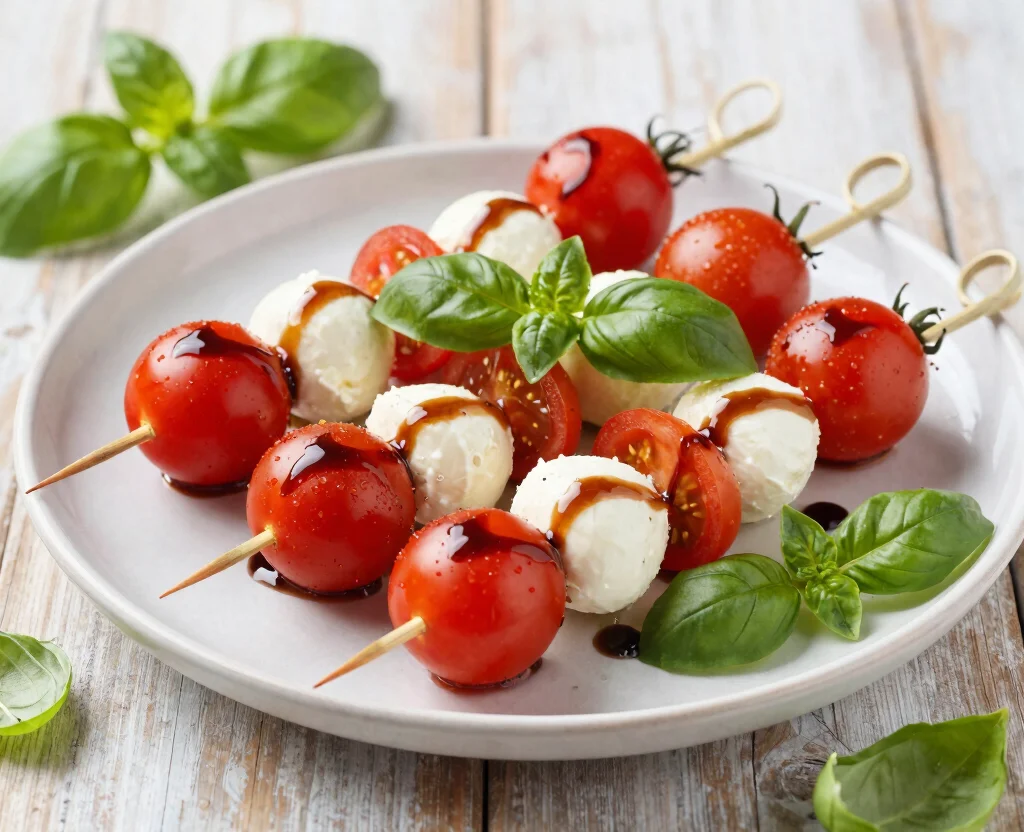 19 No Onion No Garlic Recipes Vegetarian – FODMAP-Friendly - 13. Caprese Skewers 1