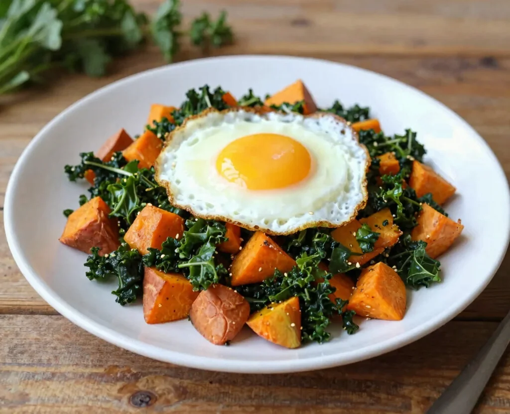 19 No Onion No Garlic Recipes Vegetarian – FODMAP-Friendly - 15. Sweet Potato and Kale Hash 1