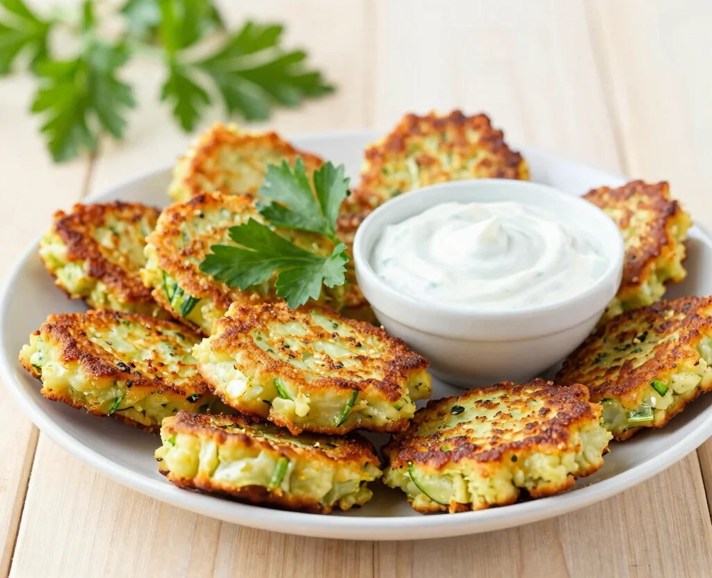 19 No Onion No Garlic Recipes Vegetarian – FODMAP-Friendly - 4. Zucchini Fritters 1