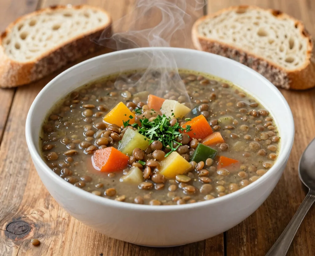 19 No Onion No Garlic Recipes Vegetarian – FODMAP-Friendly - 5. Lentil Vegetable Soup 1