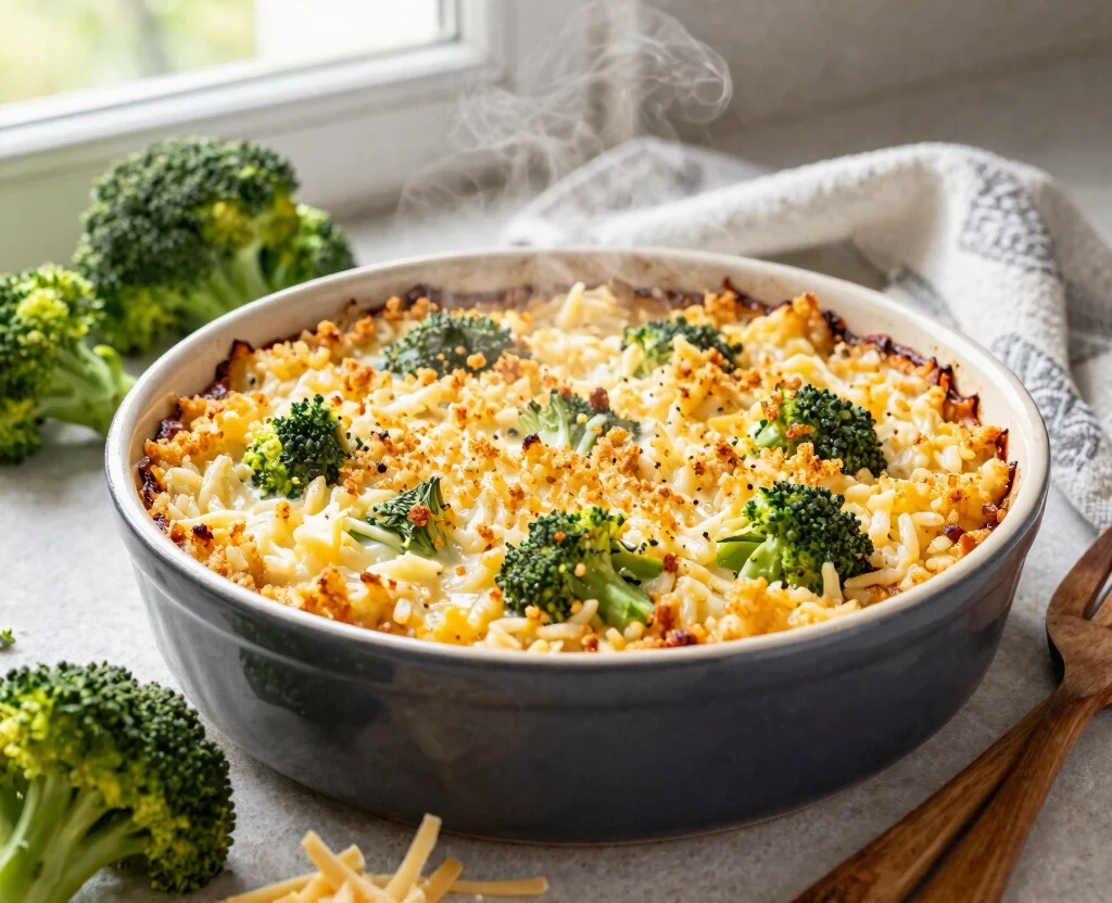 19 Vegetarian Casserole Recipes for Dinner – Comfort Food - 1. Cheesy Broccoli Rice Casserole 1