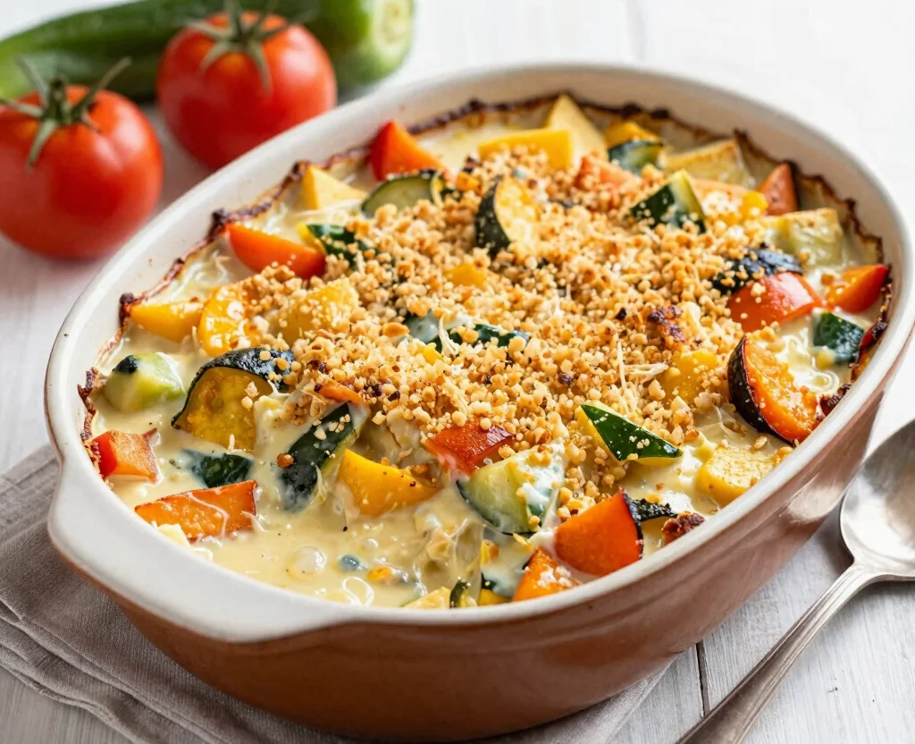 19 Vegetarian Casserole Recipes for Dinner – Comfort Food - 12. Creamy Vegetable Casserole 1