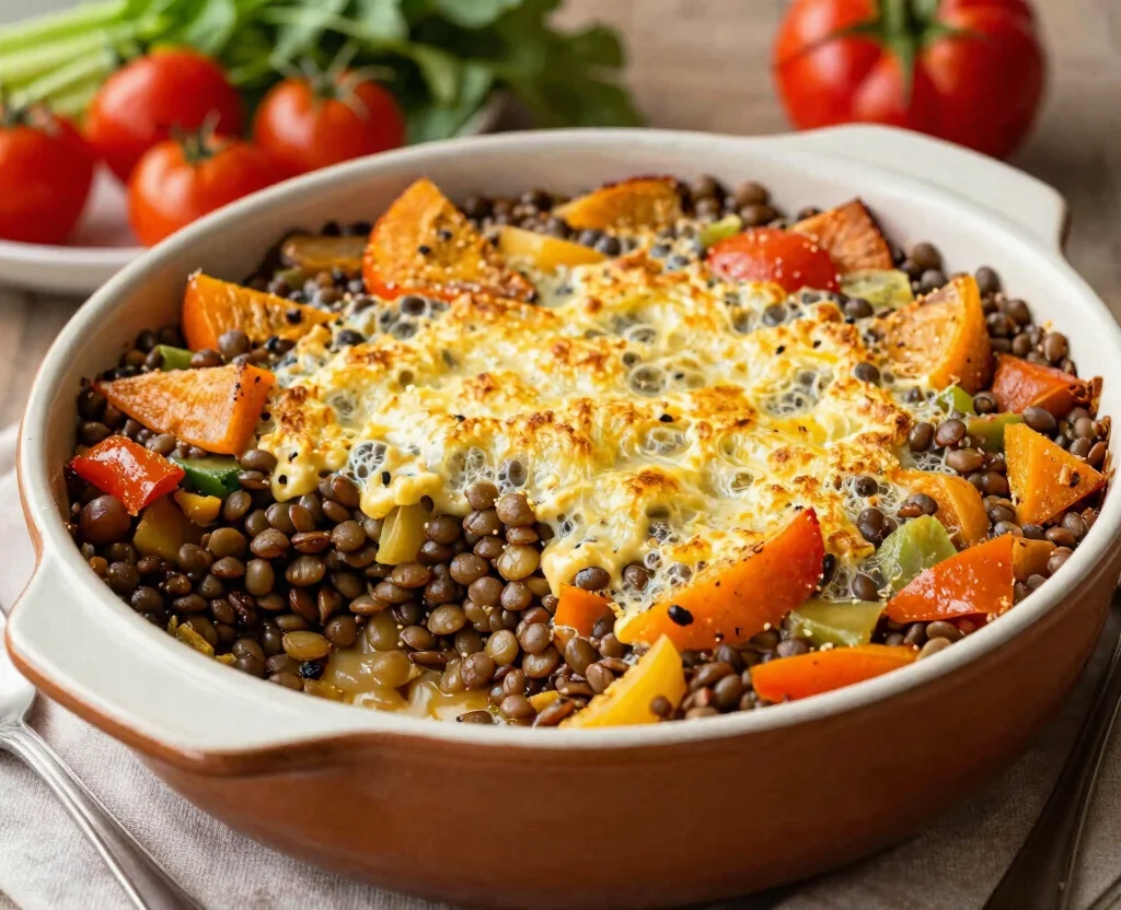19 Vegetarian Casserole Recipes for Dinner – Comfort Food - 15. Lentil and Vegetable Casserole 1