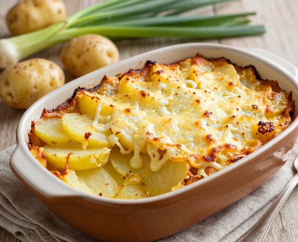 19 Vegetarian Casserole Recipes for Dinner – Comfort Food - 18. Savory Potato and Leek Casserole 1