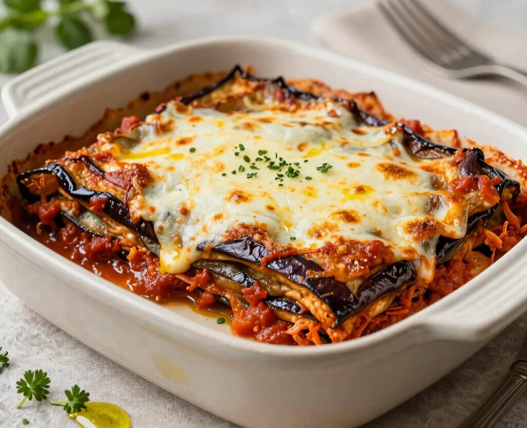 19 Vegetarian Keto Recipes – Low Carb & High Protein - 5. Eggplant Parmesan 1