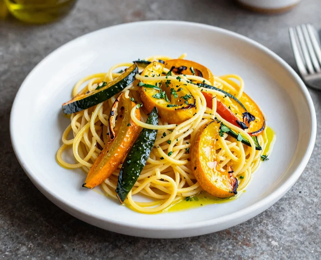 19 Vegetarian Sheet Pan Dinners – Minimal Cleanup - 13. Spaghetti Squash Primavera 1