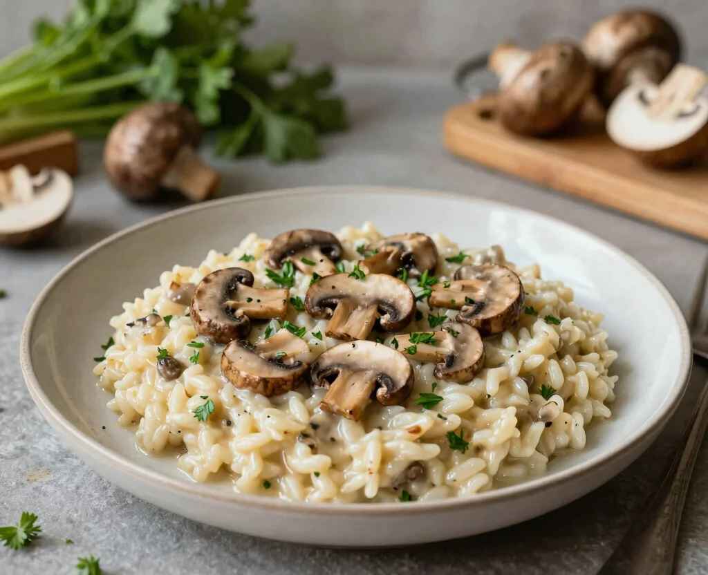 19 Vegetarian Sheet Pan Dinners – Minimal Cleanup - 15. Creamy Vegan Mushroom Risotto 1