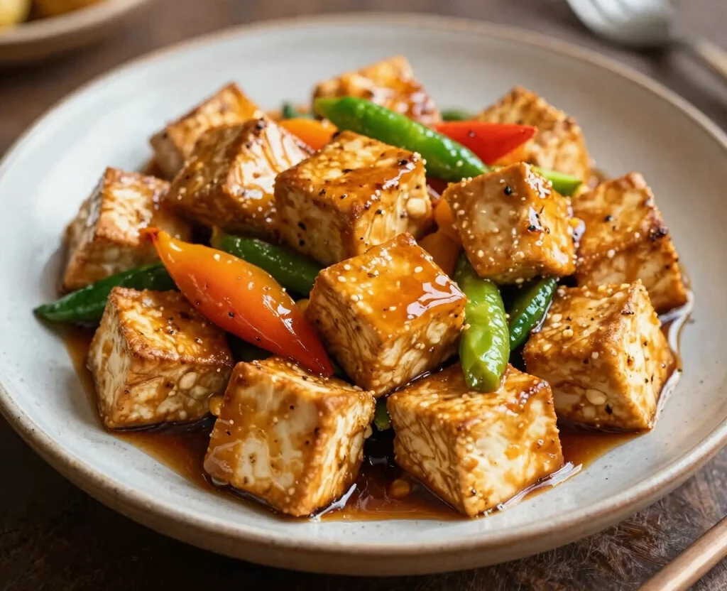 19 Vegetarian Sheet Pan Dinners – Minimal Cleanup - 17. Honey Soy Glazed Tofu and Veggies 1