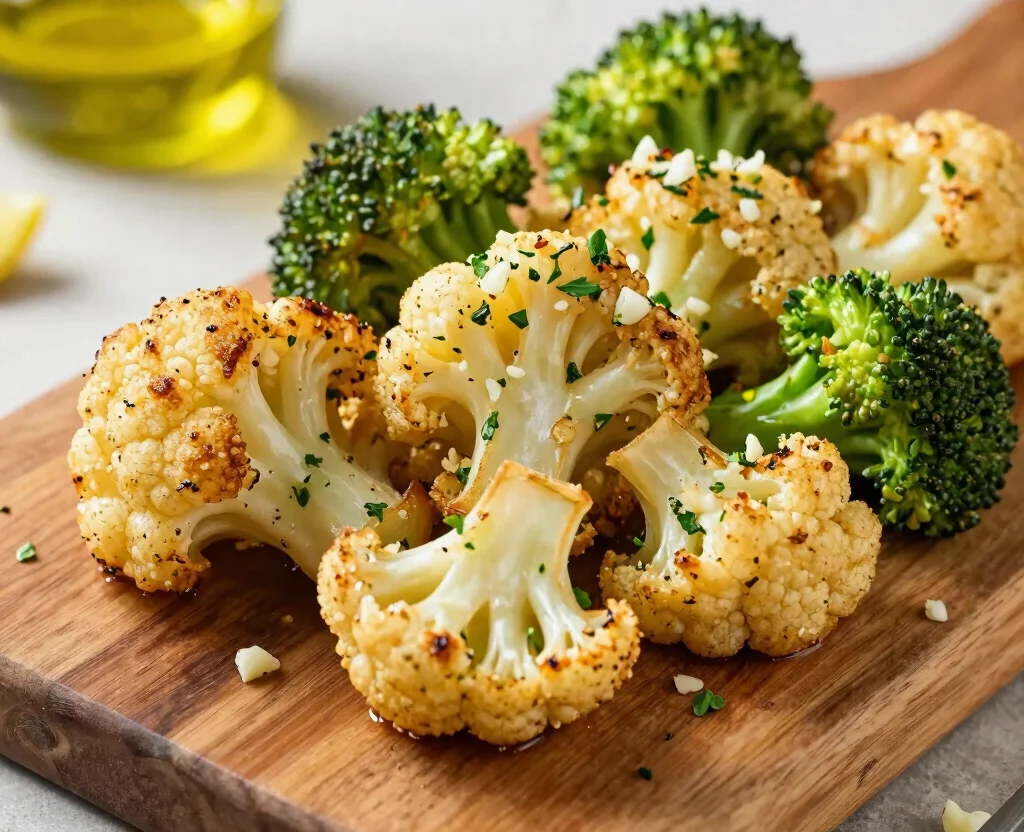 19 Vegetarian Sheet Pan Dinners – Minimal Cleanup - 4. Garlic Herb Roasted Cauliflower and Broccoli 1