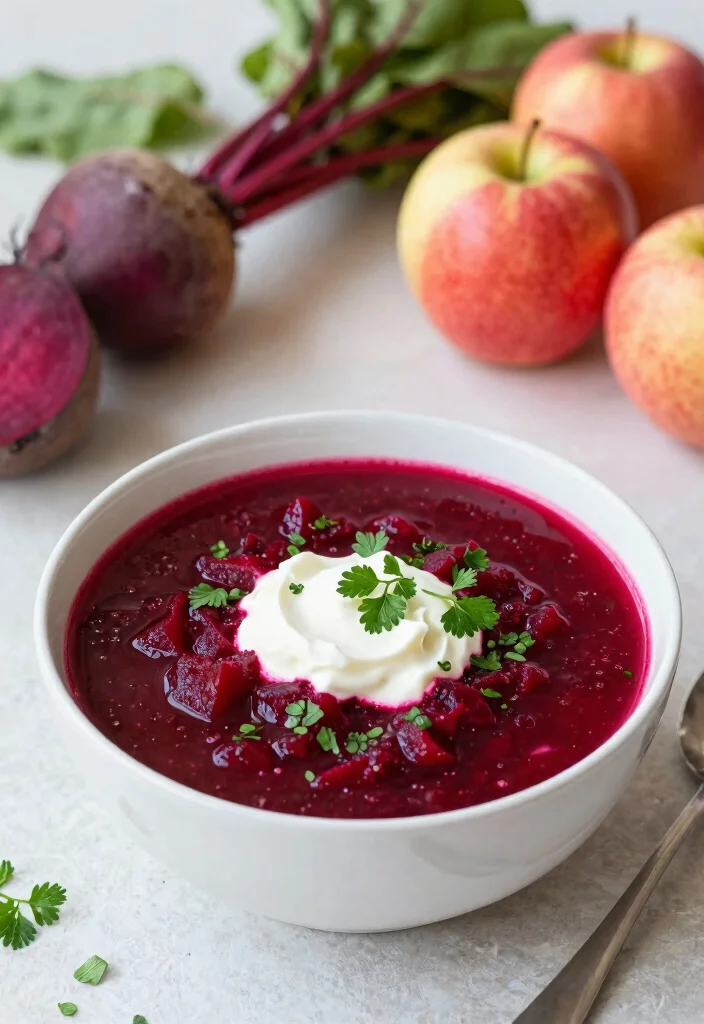 16 Autumn Soup Recipes Perfect for Cozy Nights - 14. Beet & Apple Borscht 1