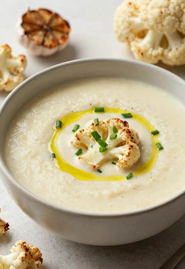 16 Autumn Soup Recipes Perfect for Cozy Nights - 5. Roasted Cauliflower & Garlic Soup 1